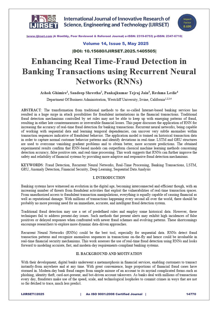 Enhancing real time-fraud detection